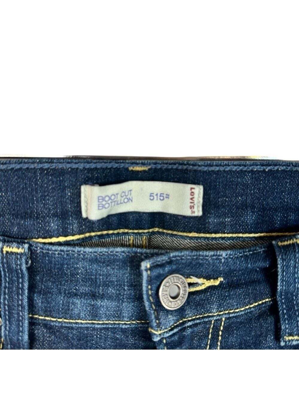 Levis 515 Bootcut Jeans Womens Size 8 Pockets Mid Rise Neutral Casual Core Basic - Picture 5 of 11